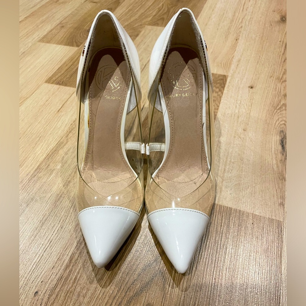 Kurt Geiger White & Clear Stilettos